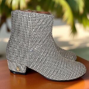 Kurt Geiger London Girls Pointed Rhinestone Ankle Boots Silver Size EU 34/3 US